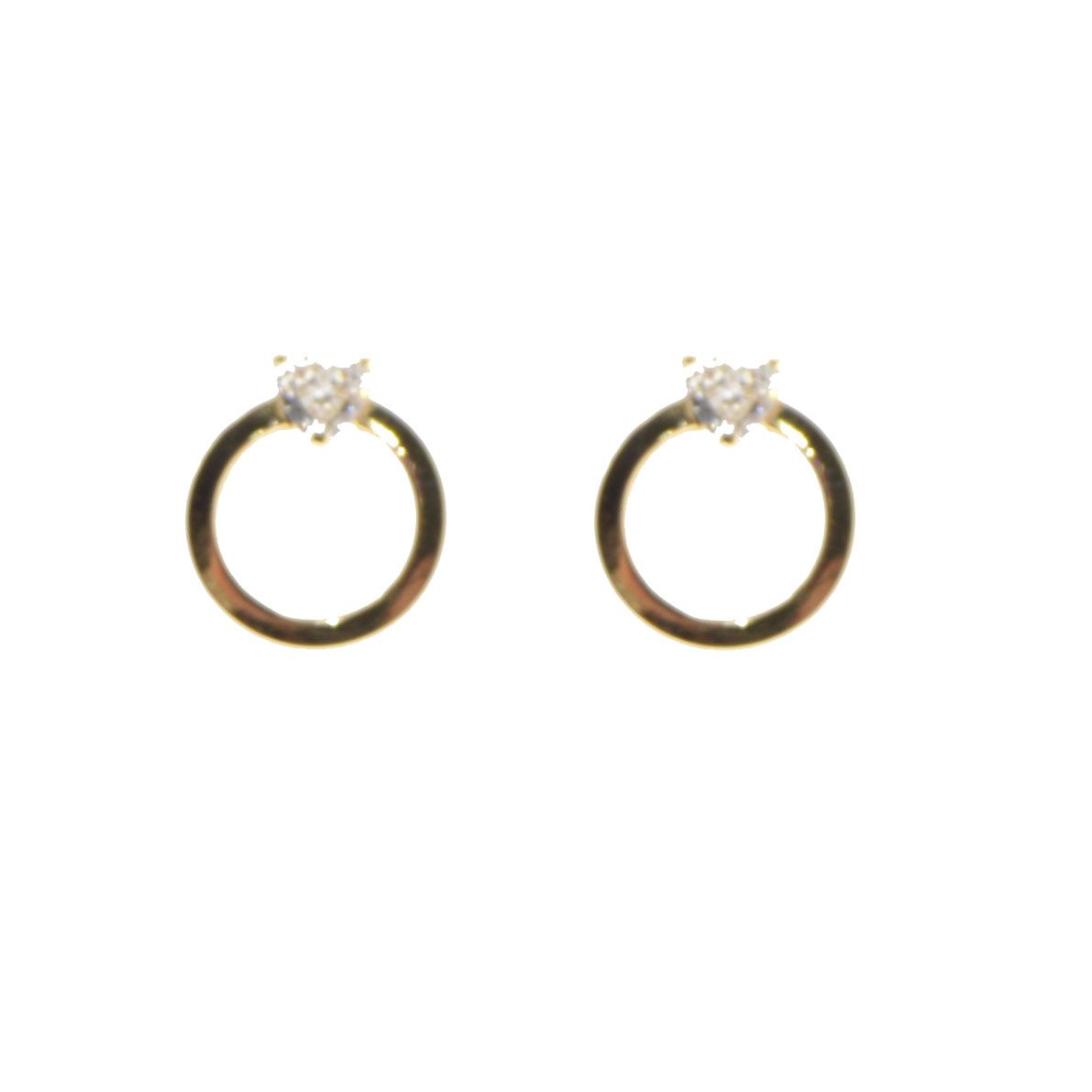 18K GOLD WOMEN'S HOOP EARRINGS 5811C