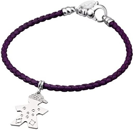 PULSERA MUJER PLATA CORDON NEGRO LP1110-2/4