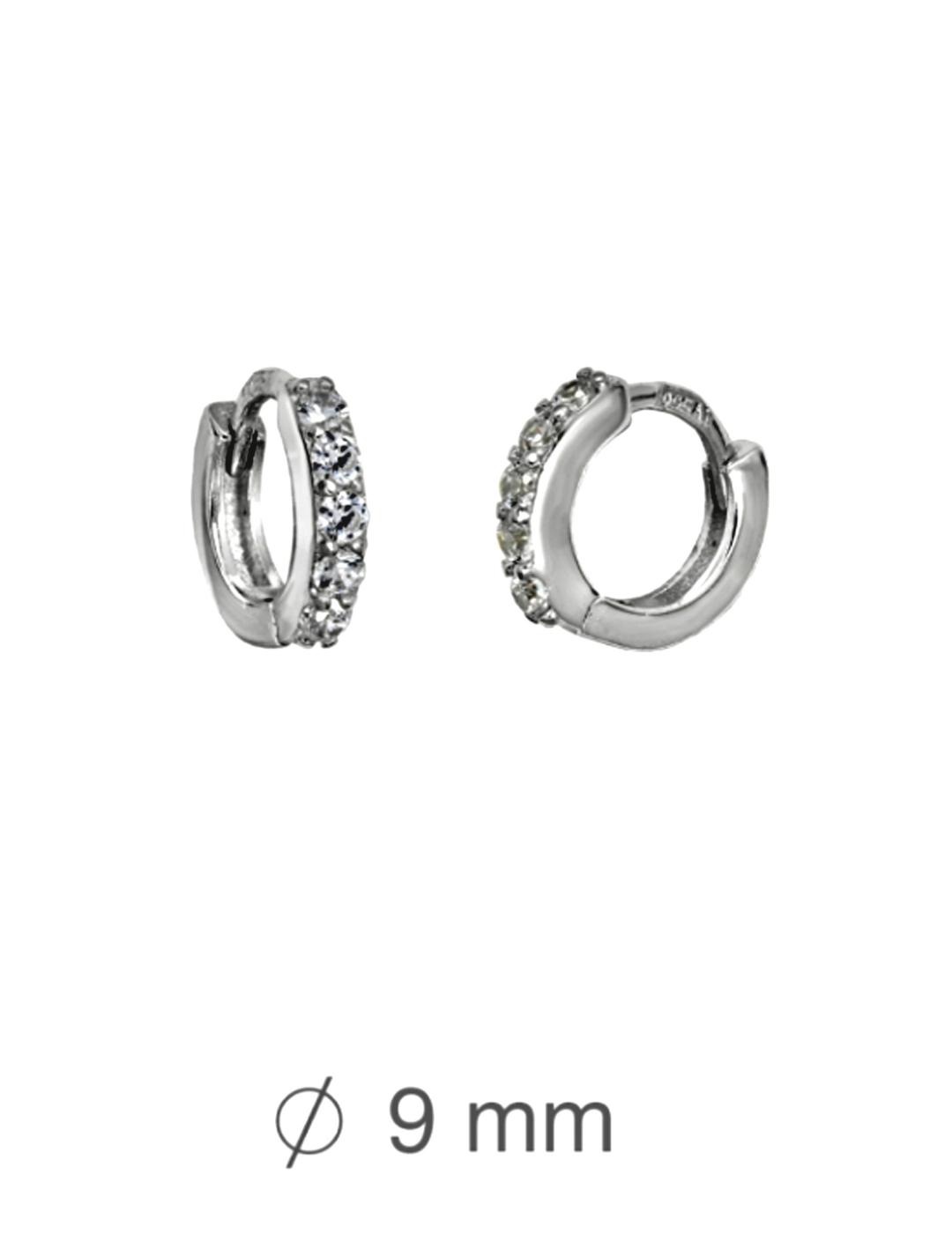 PENDIENTES PLATA AROS CIRCONITAS