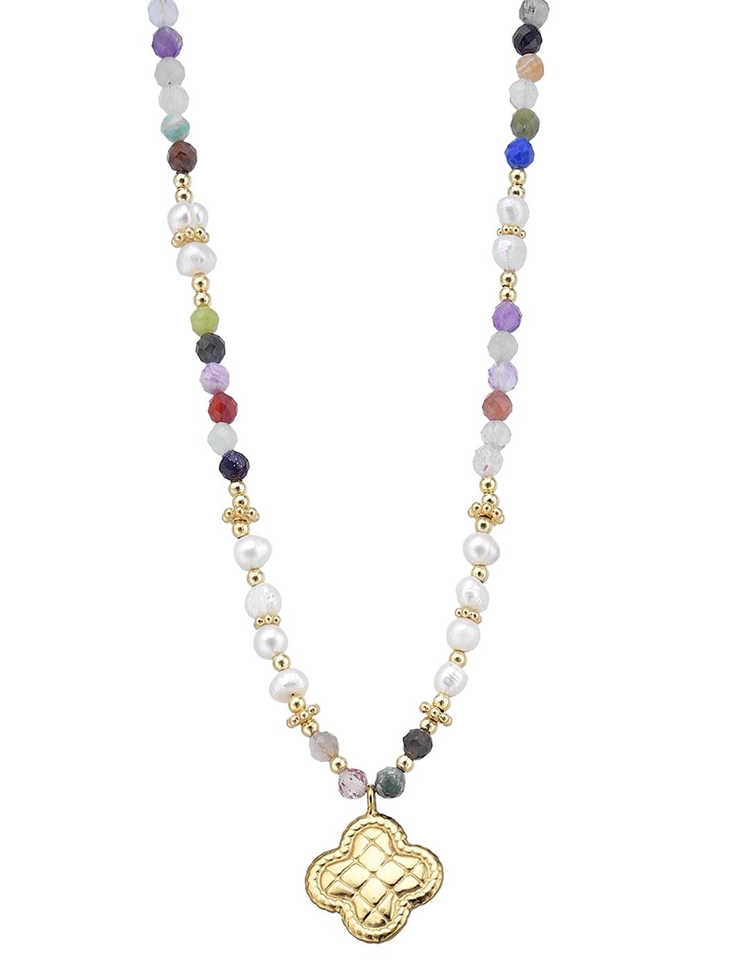 COLLAR MUJER  PLATA DORADA DURAN EXQUSE