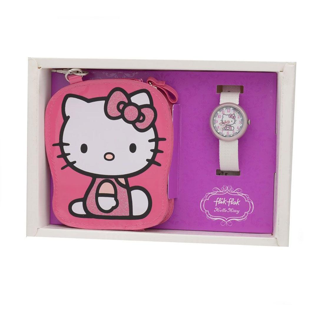 CONJUNTO RELOJ INFANTIL   CARTERITA  FLIK FLAK FLN033