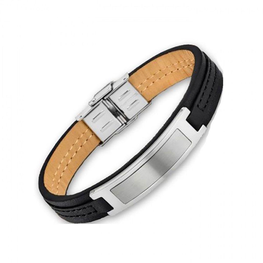 PULSERA HOMBRE LOTUS ACERO Y CUERO LS1808-2/2