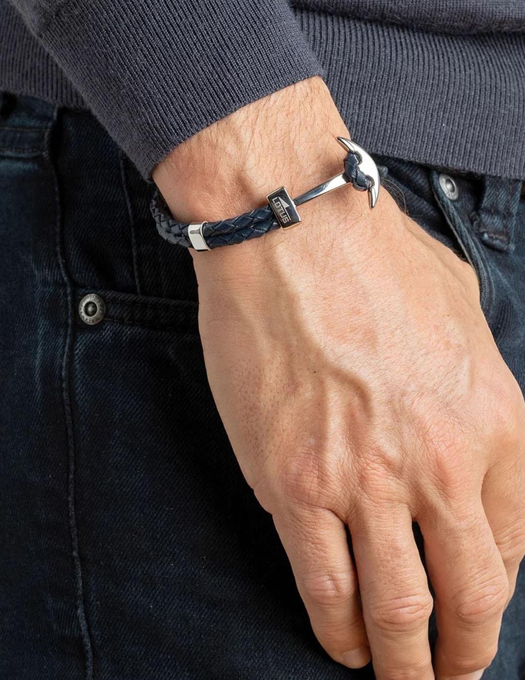 PULSERA HOMBRE LOTUS ACERO Y CUERO LS1832-2/4