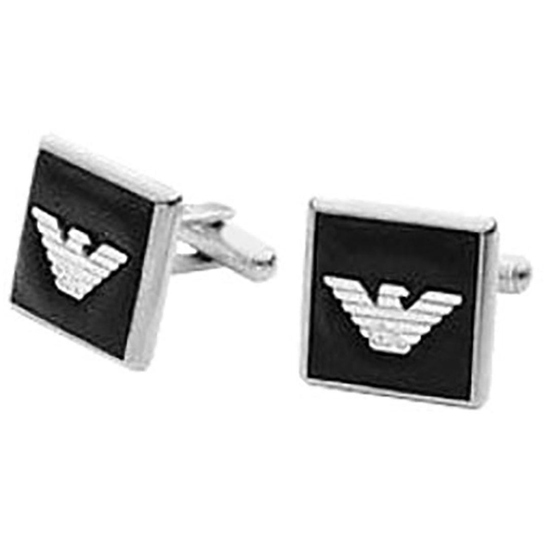 Gemelos hombre plata y piel emporio armani eg1876