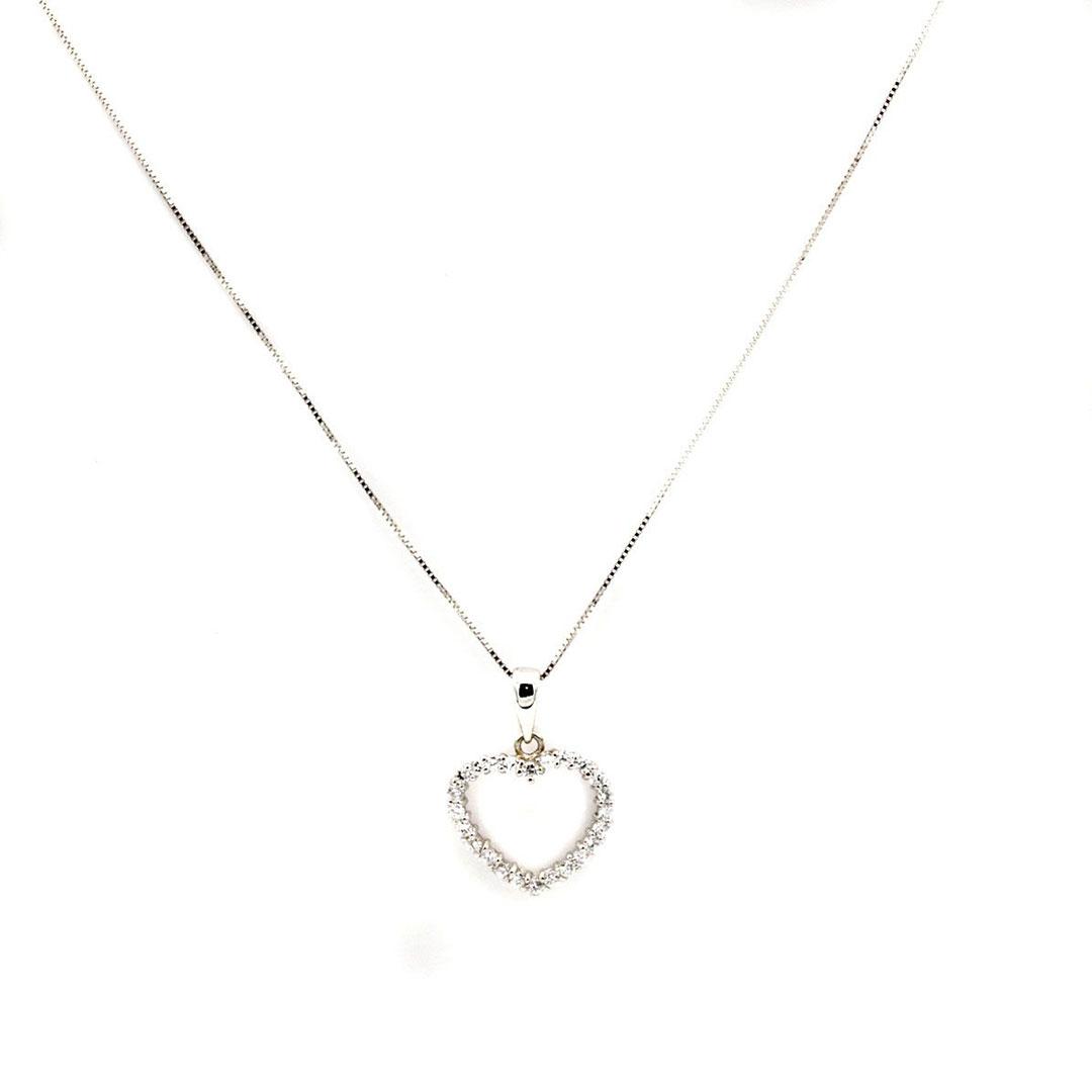 COLGANTE MUJER ORO BLANCO 18K CON CIRCONITAS 20044