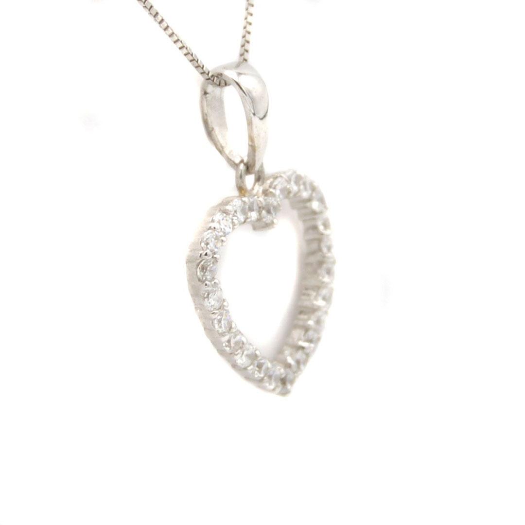 COLGANTE MUJER ORO BLANCO 18K CON CIRCONITAS 20044