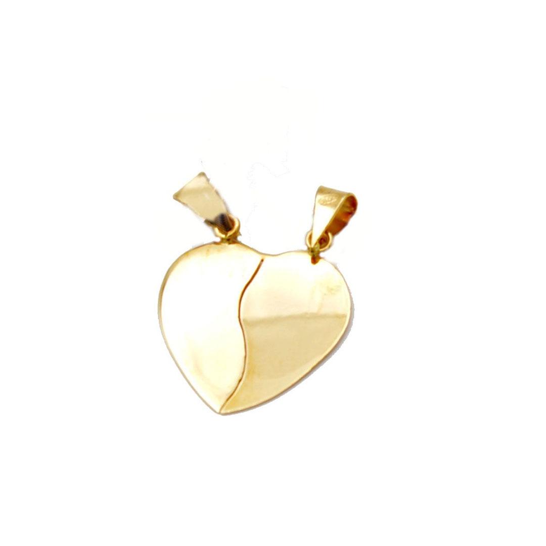 COLGANTE DOBLE UNISEX ORO 18K  CORAZÓN  2578L