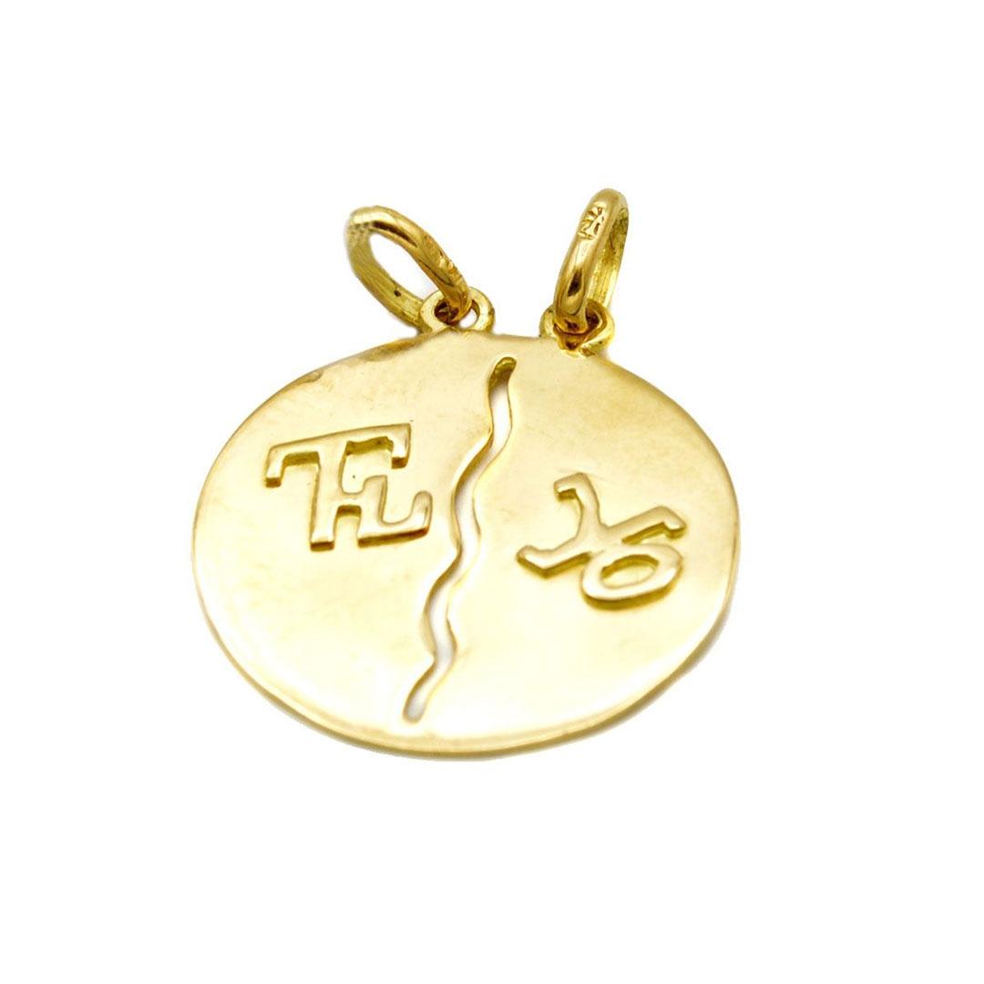 COLGANTE PAREJA ORO 18K DOBLE 30591/3