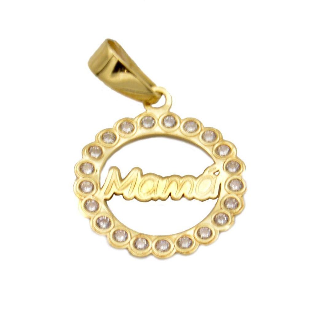'COLGANTE MUJER ORO 18K CON CIRCONITA ''MAMA'' 531-62'
