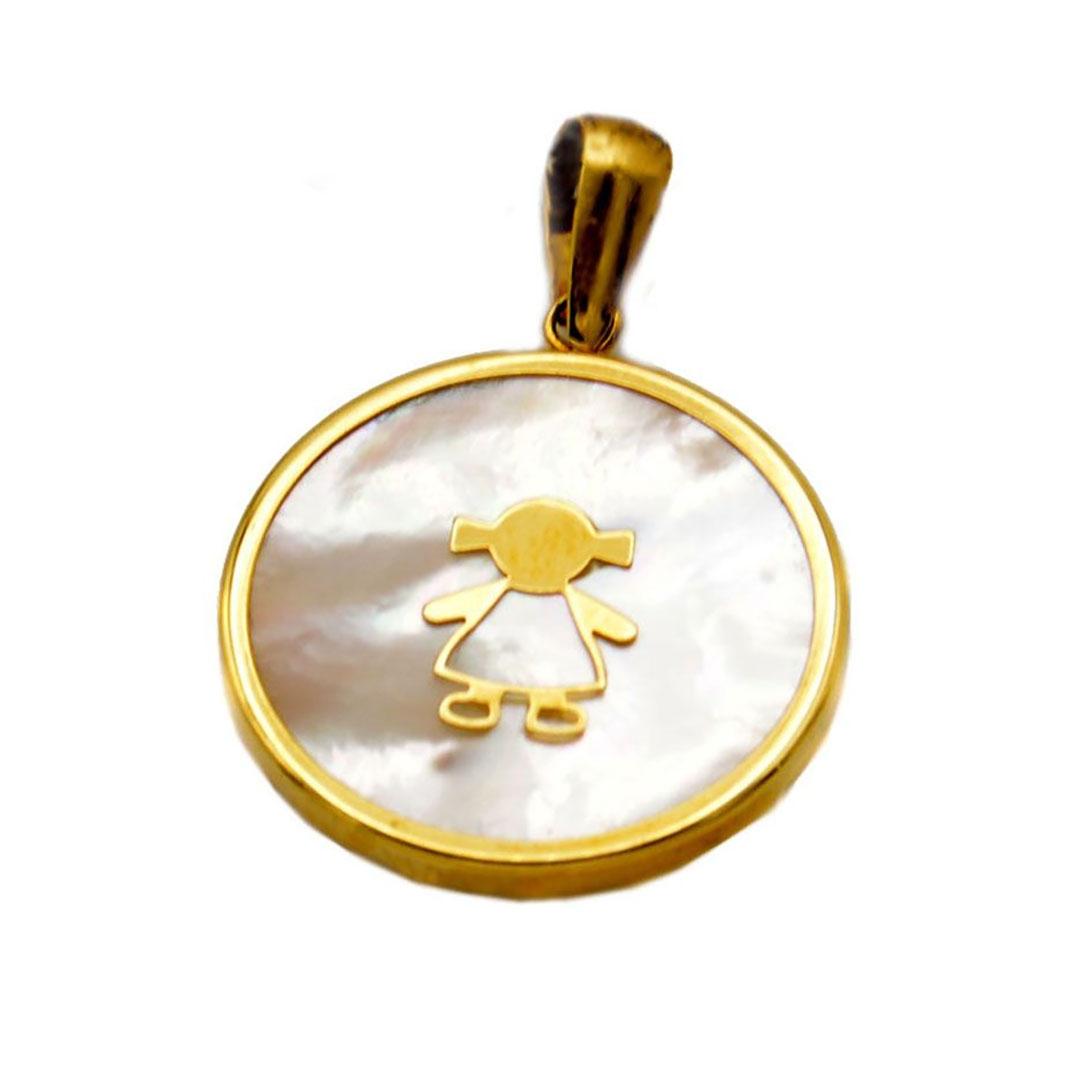 COLGANTE MUJER ORO 18K CON NÁCAR  628551