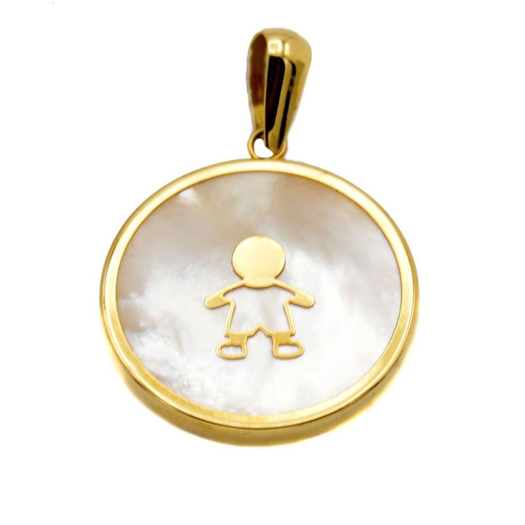 'COLGANTE MUJER ORO 18K CON NÁCAR ''NIÑO'' 628561'