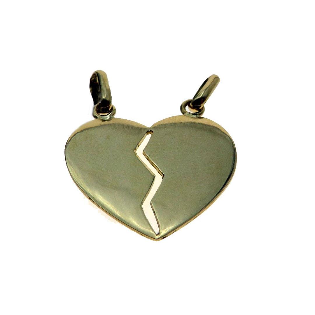 COLGANTE MUJER ORO 18 kT CORAZÓN PARTIDO 500-690