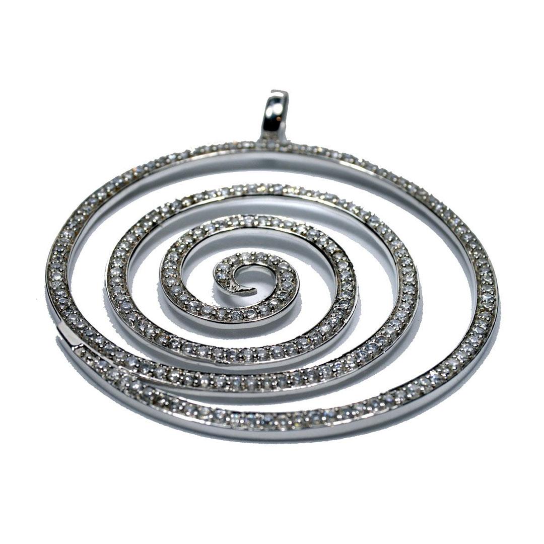 COLGANTE MUJER ORO BLANCO 18K Y CIRCONITAS 041-91