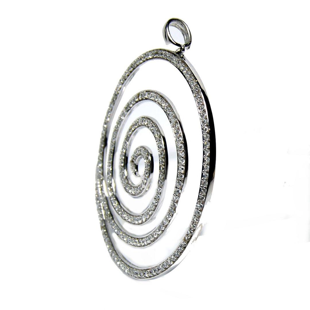 COLGANTE MUJER ORO BLANCO 18K Y CIRCONITAS 041-91