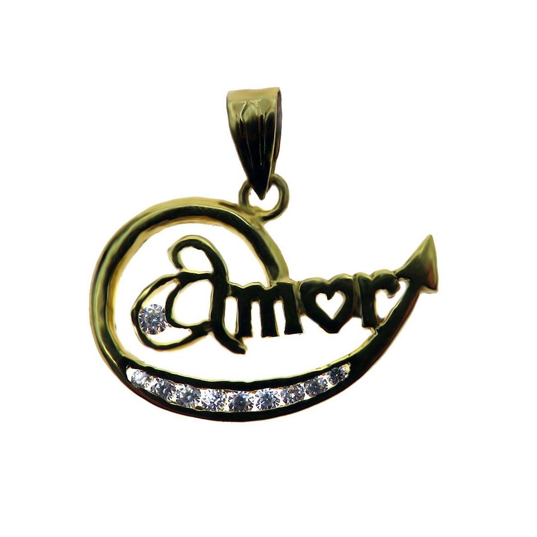 'COLGANTE MUJER ORO 18 kT ''AMOR'' 500-C130'