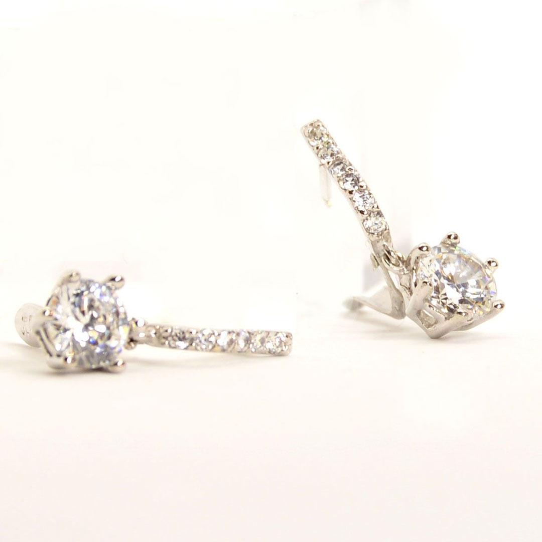 PENDIENTES MUJER ORO BLANCO 18K 11095