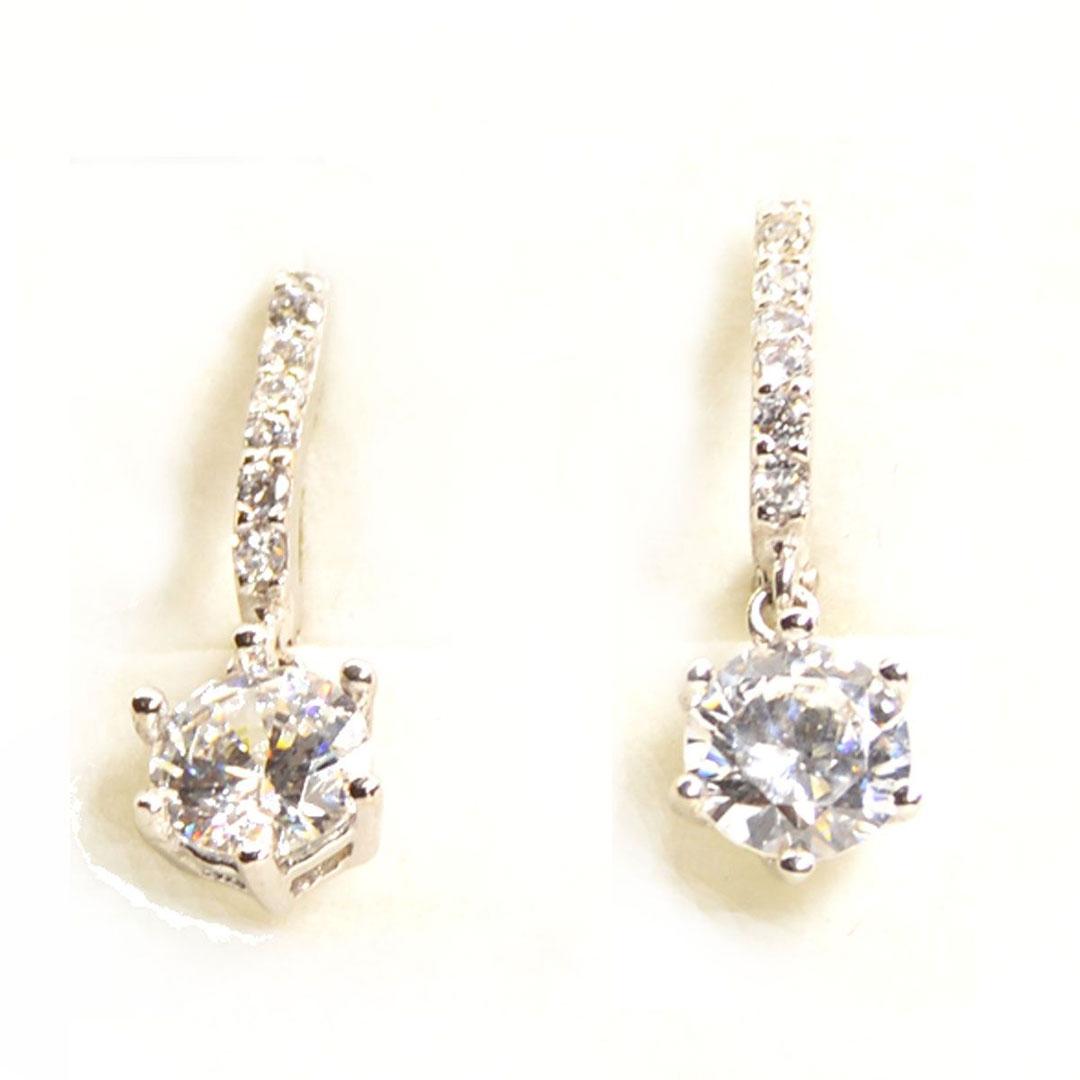 PENDIENTES MUJER ORO BLANCO 18K 11095