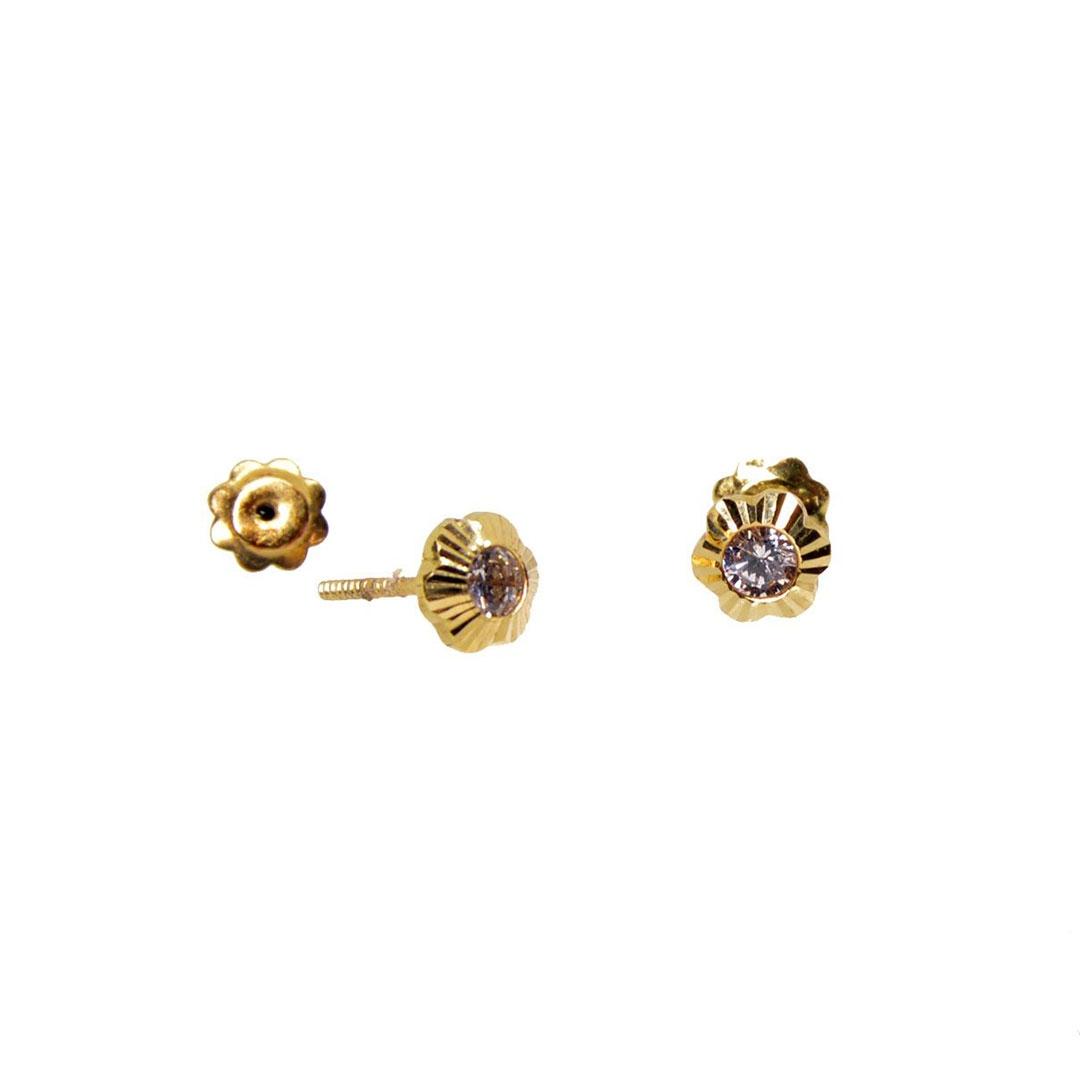 PENDIENTES BEBE ORO 18K CON CIRCONITA 1549T