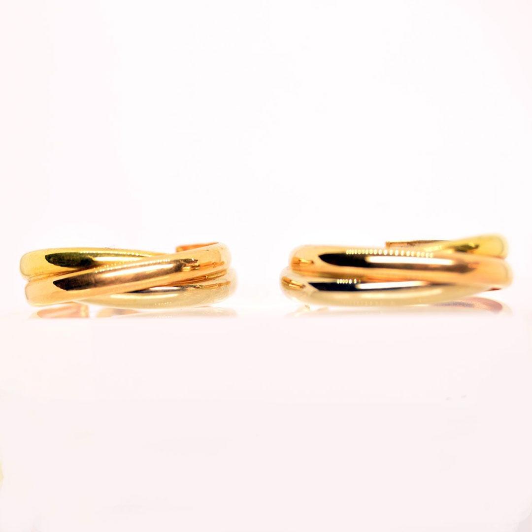 PENDIENTE ARO MUJER ORO BICOLOR 18K 1725