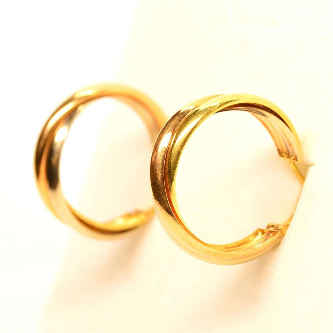 PENDIENTE ARO MUJER ORO BICOLOR 18K 1725