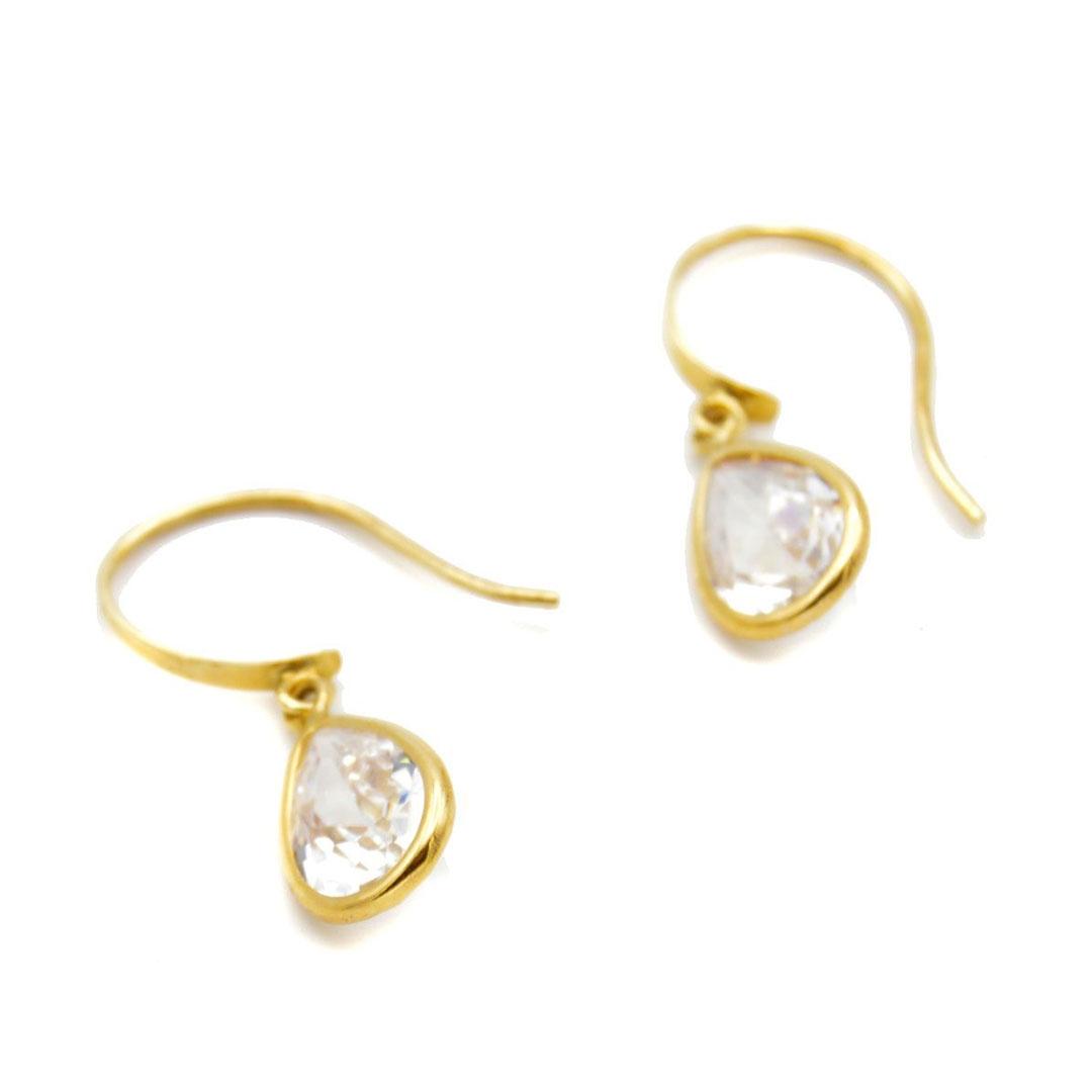 PENDIENTES MUJER ORO 18K LÁGRIMA CON CIRCONITA 455941