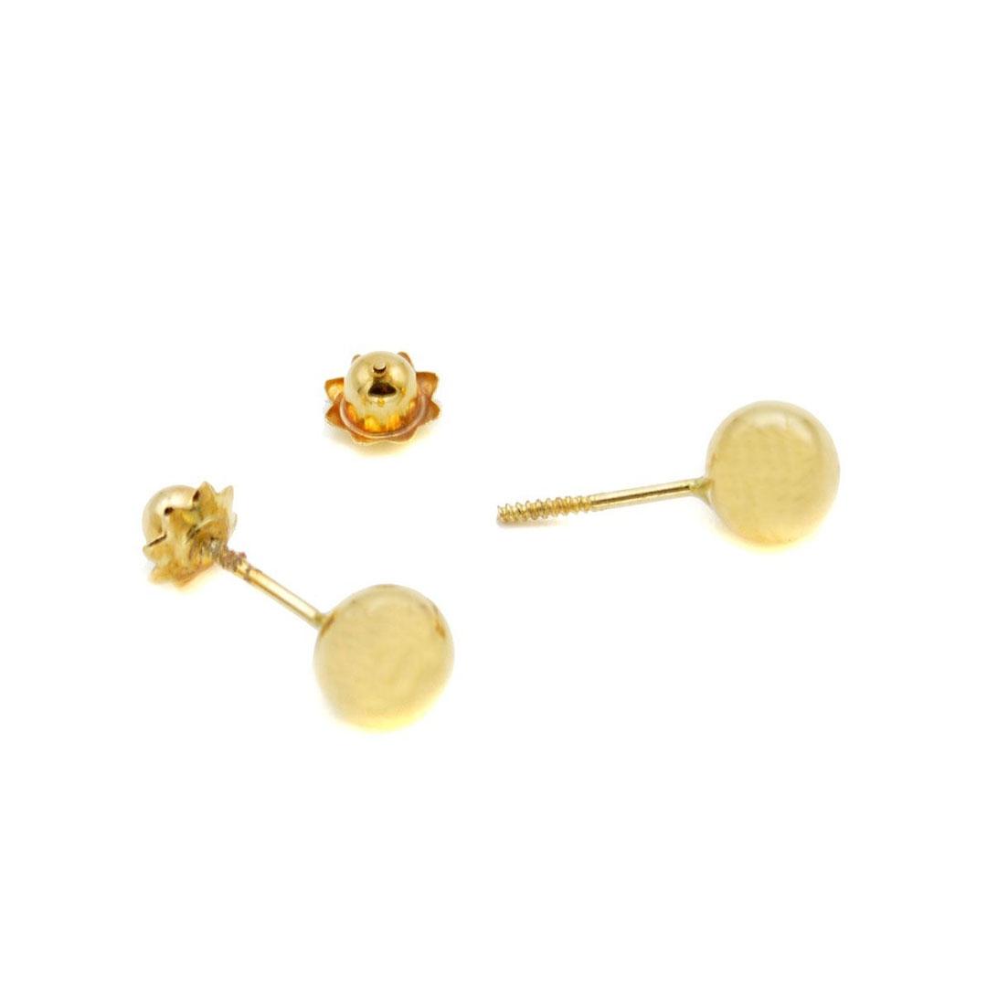 PENDIENTE MUJER ORO 18K BOLITA  5002