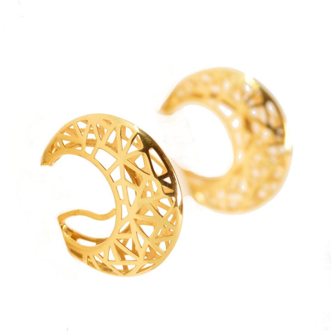 PENDIENTE ARO MUJER ORO 18K LUNA 504111