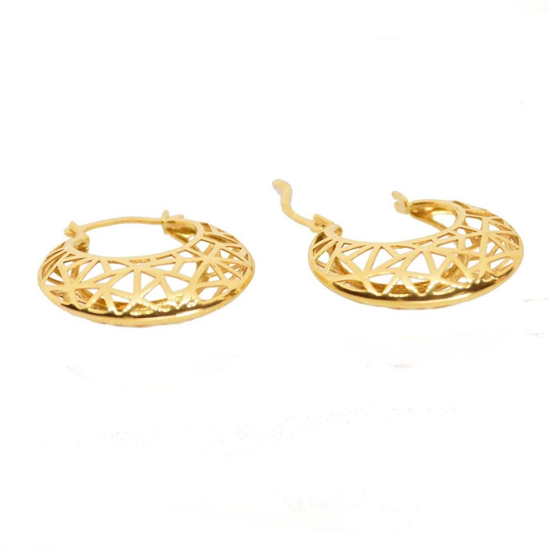 PENDIENTE ARO MUJER ORO 18K LUNA 504111