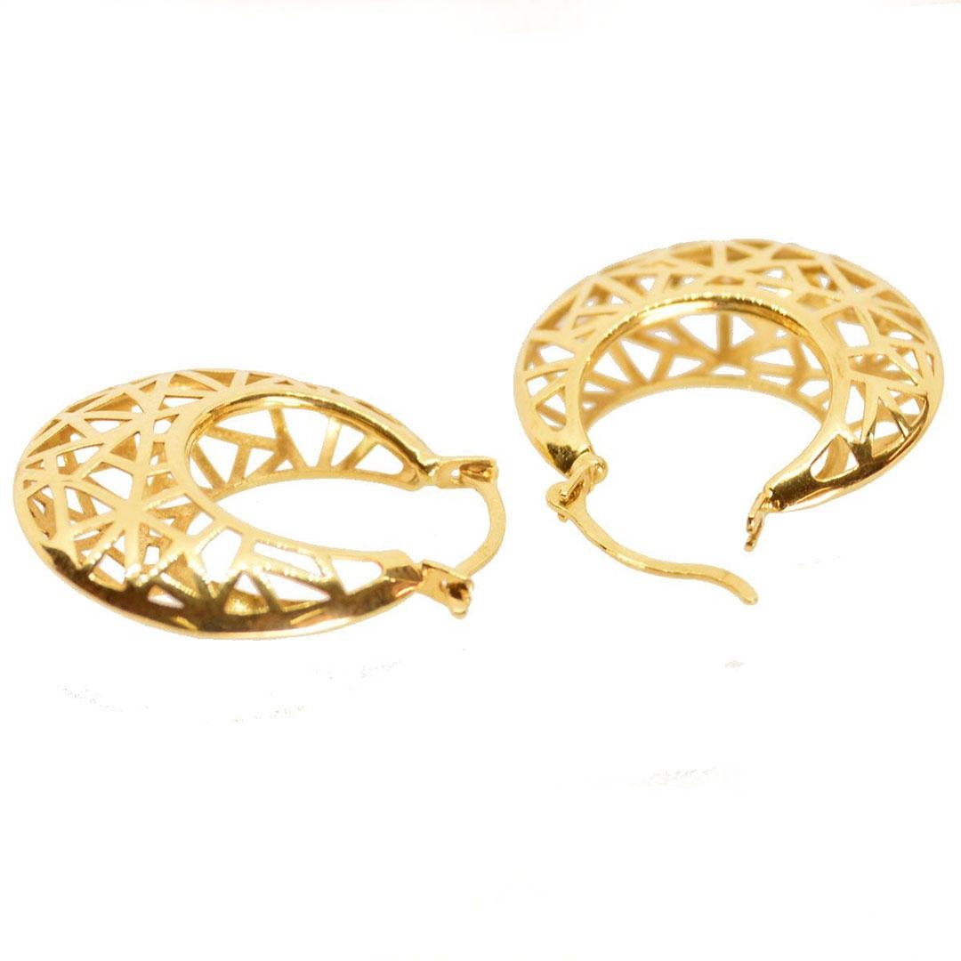 PENDIENTE ARO MUJER ORO 18K LUNA 504111