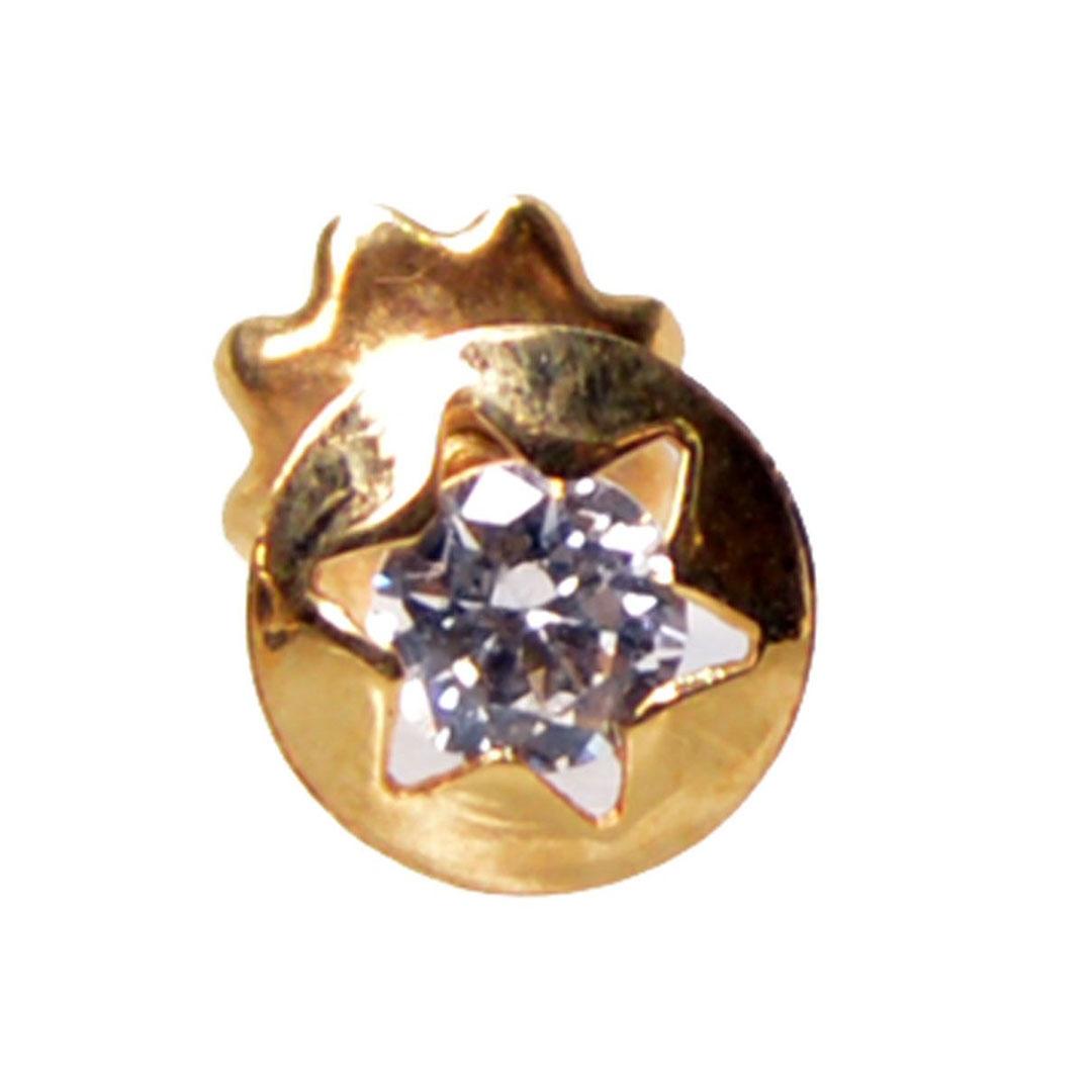 PENDIENTES BEBE ORO 18K CON CIRCONITA 5136