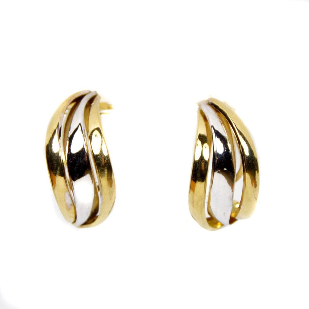 PENDIENTES MUJER ORO 18K BICOLOR 5144
