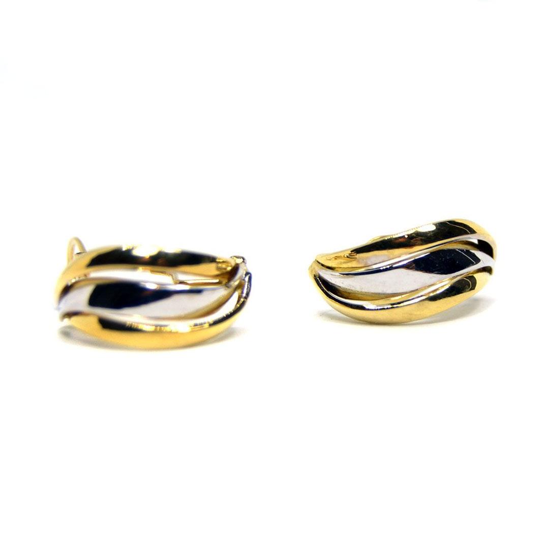 PENDIENTES MUJER ORO 18K BICOLOR 5144