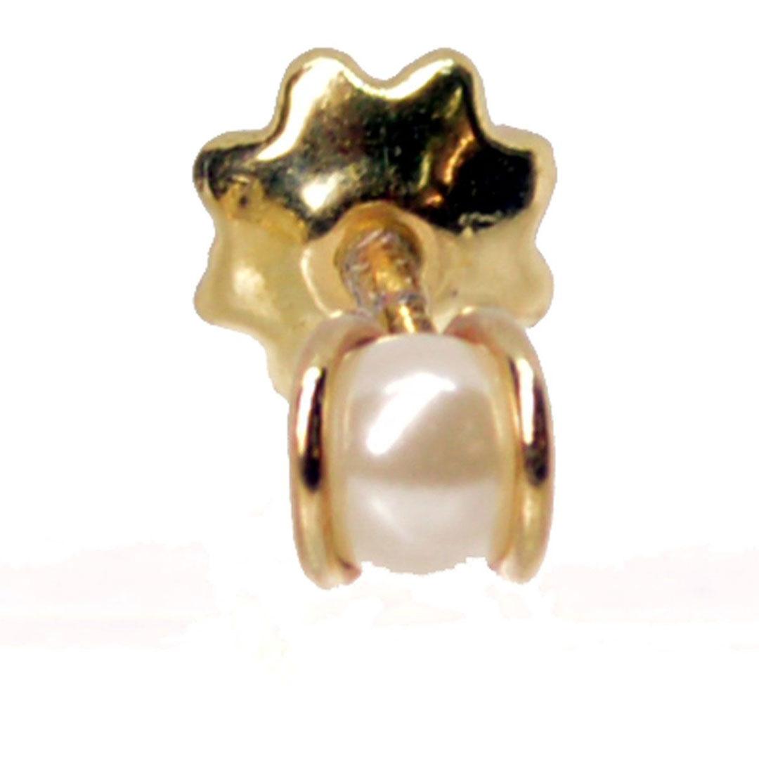 PENDIENTES BEBE ORO 18K CON PERLAS 5218