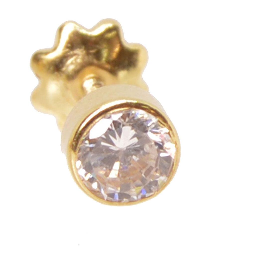 PENDIENTES BEBE ORO 18K CON CIRCONITA 5252