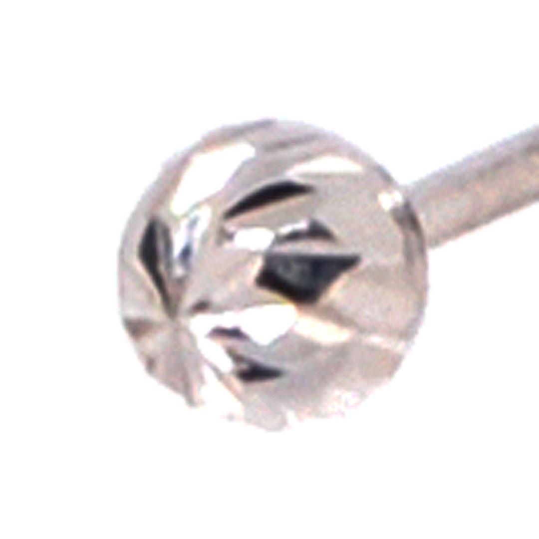 PENDIENTE BEBE ORO BLANCO 18K TALLADO EN BRILLO 5259/OB