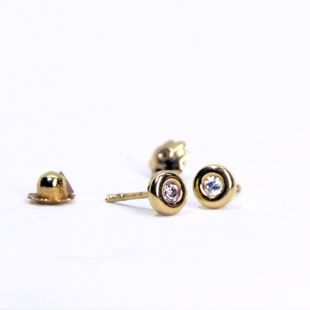 PENDIENTES ORO 18K NIÑA REDONDOS 5527