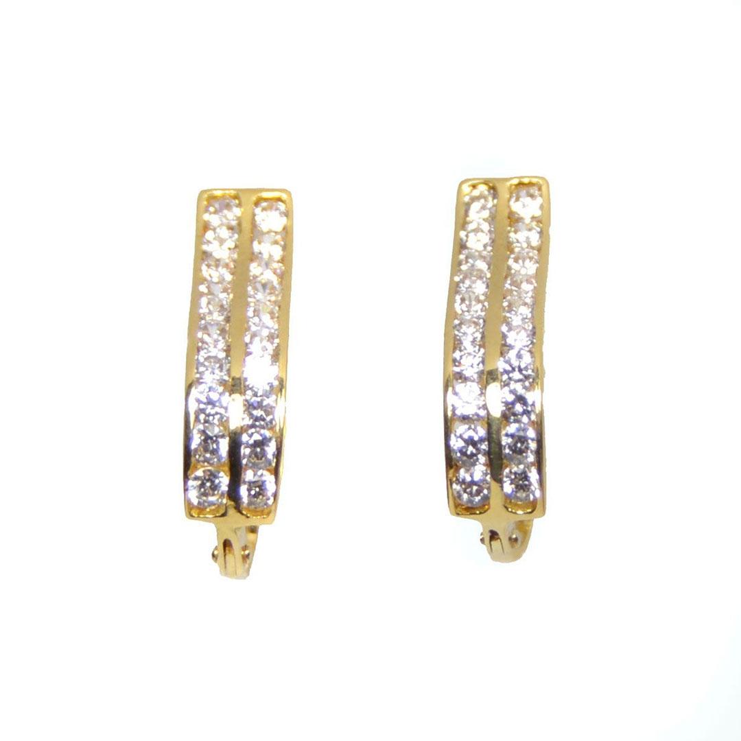 PENDIENTES MUJER ORO 18K CON CIRCONITAS 5551A