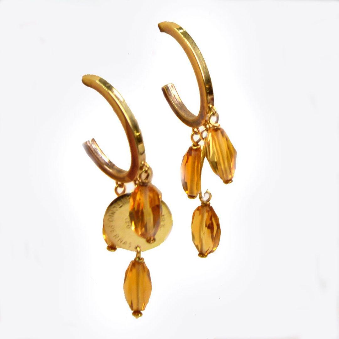 PENDIENTES MUJER ORO 18K LARGOS 6089-P