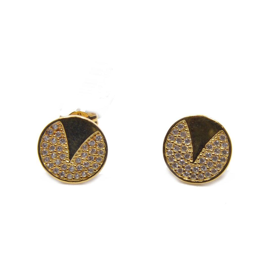 PENDIENTES MUJER ORO 18K CON CIRCONITAS 7156