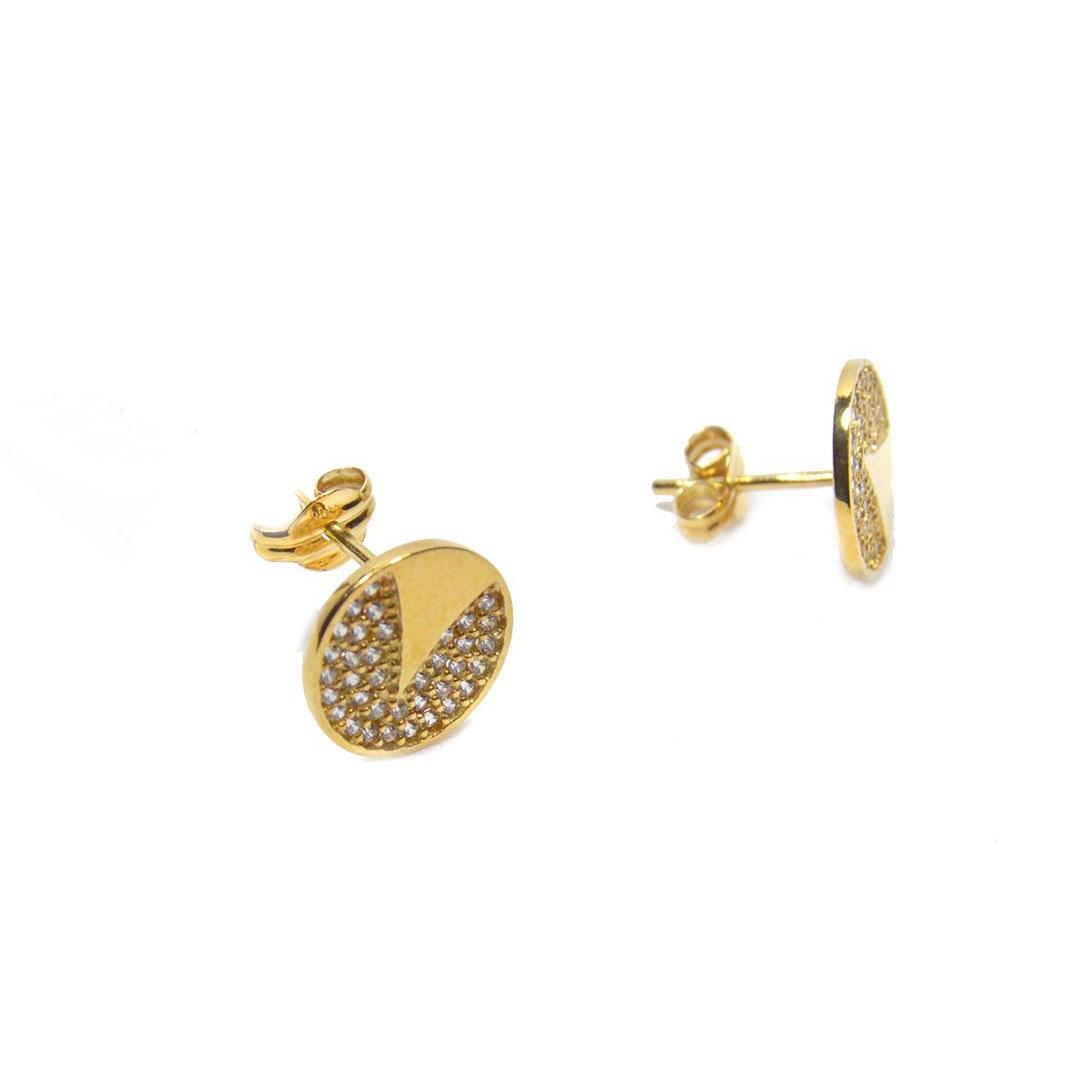 PENDIENTES MUJER ORO 18K CON CIRCONITAS 7156