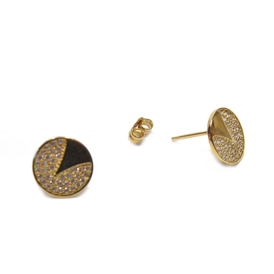 PENDIENTES MUJER ORO 18K CON CIRCONITAS 7156