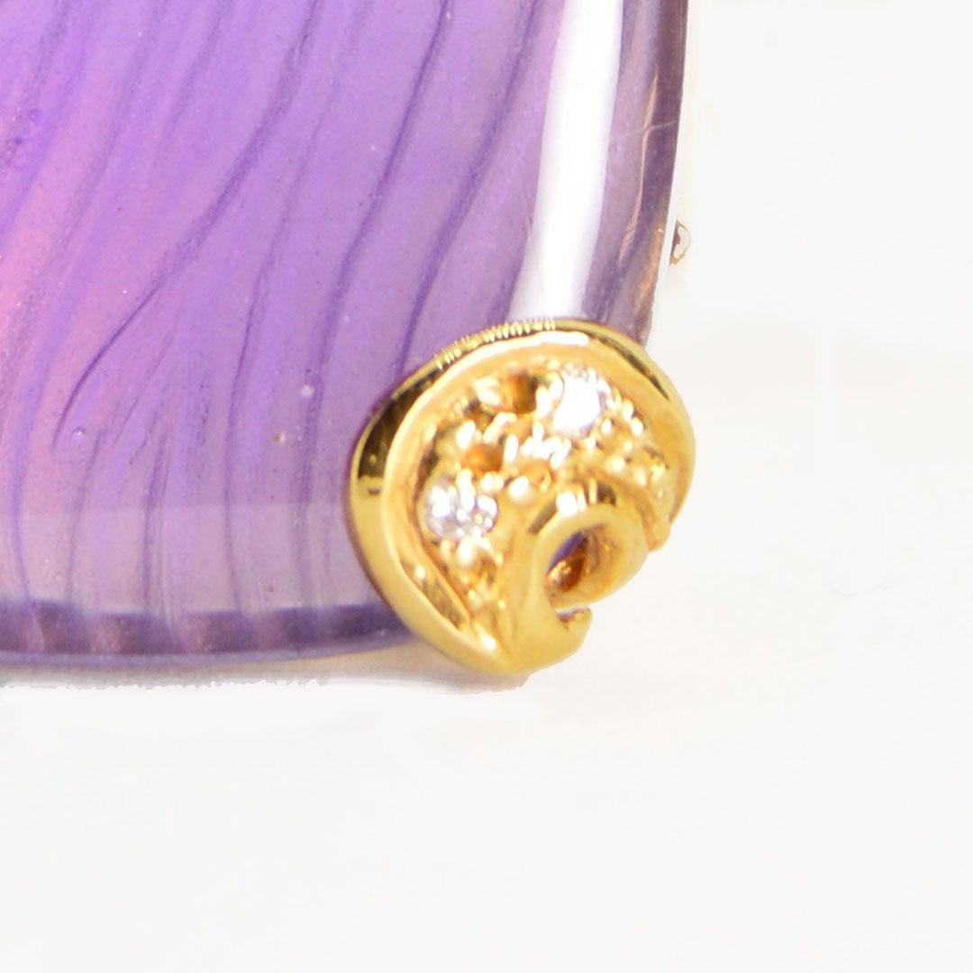 SORTIJA MUJER ORO 18K CON BRILLANTES Y AMATISTA 10278ABT