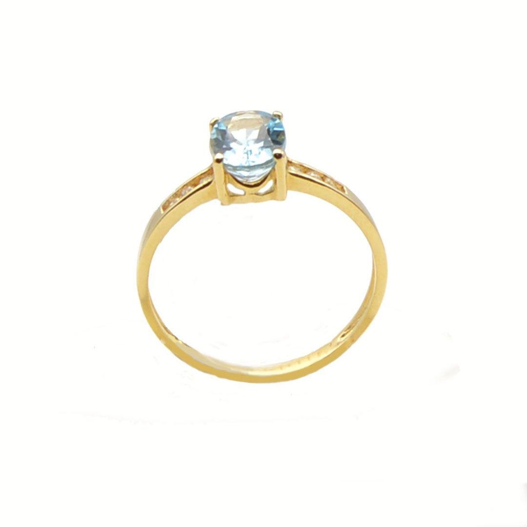SORTIJA MUJER ORO 18K TOPACIO AZUL 10980A