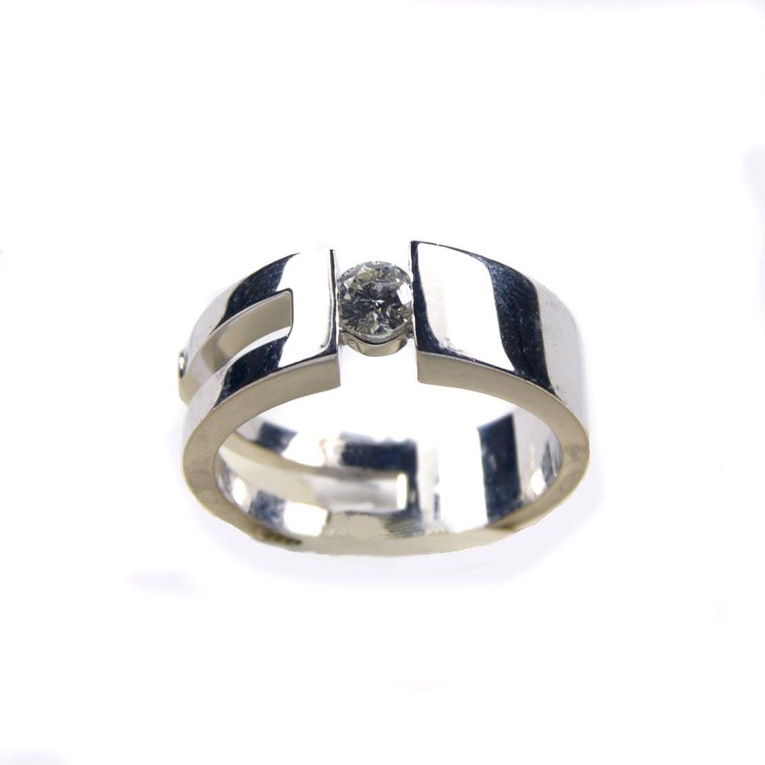 SORTIJA MUJER ORO BLANCO 18K CON DIAMANTE 14830BT