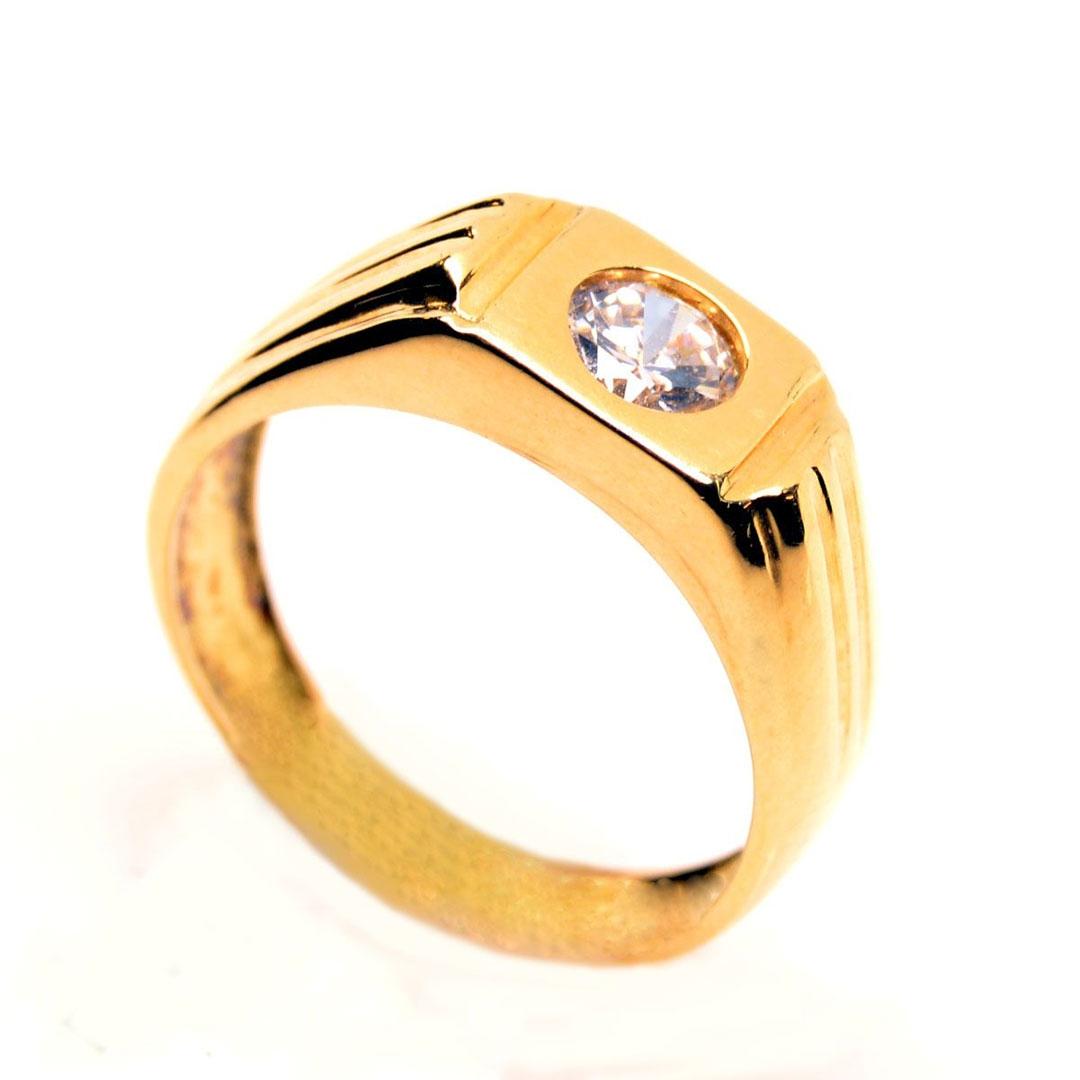 SOLITARIO HOMBRE ORO 18 K CON CIRCONITA 3044C