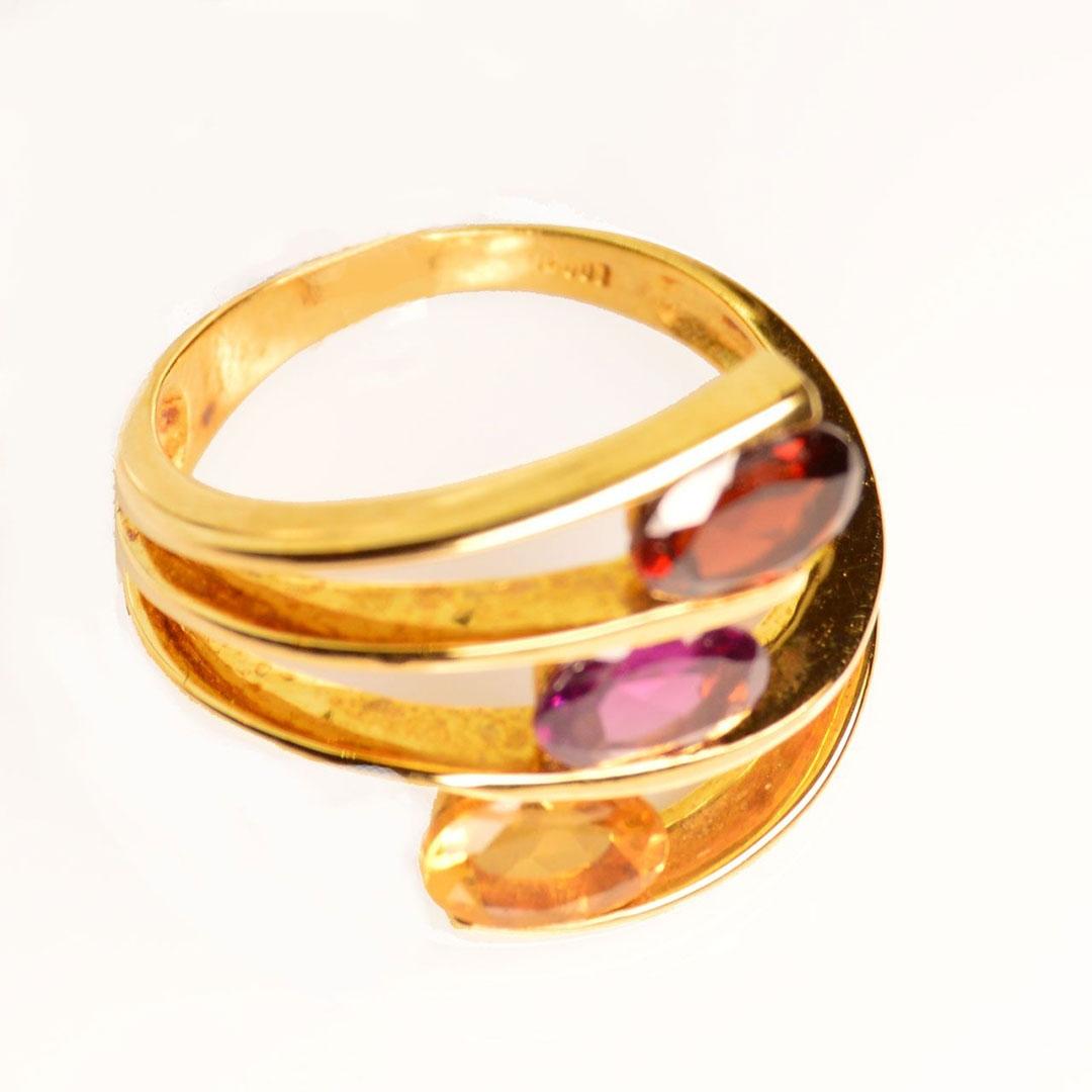 SORTIJA MUJER ORO 18K CON PIEDRAS COLORES 45718