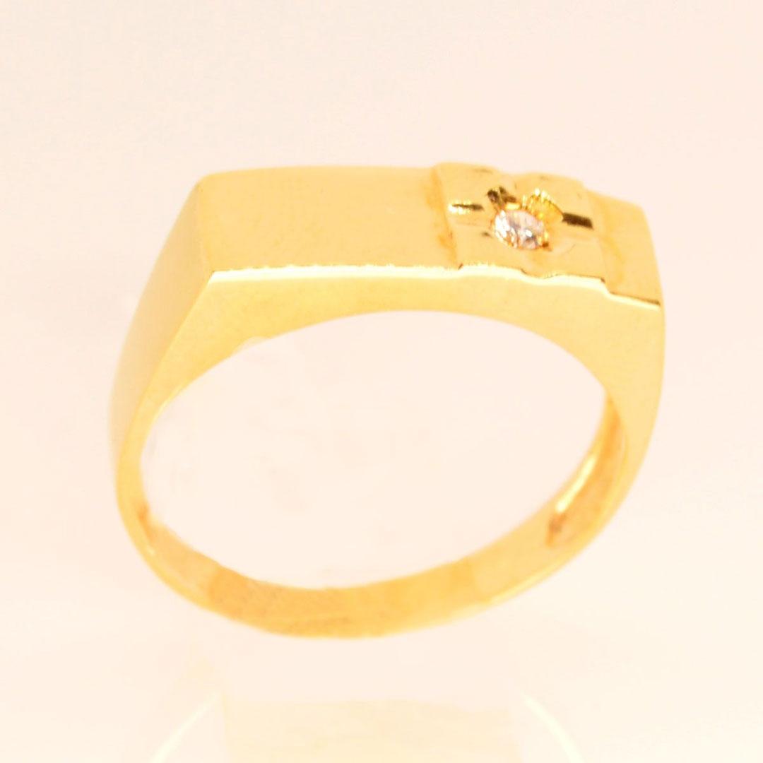 SELLO, SOLITARIO HOMBRE ORO 18 K CON BRILLANTE 45877BT