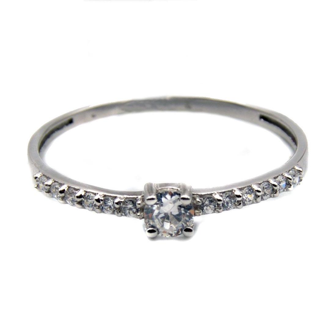 SORTIJA MUJER ORO BLANCO 18K CON CIRCONITA 6516C