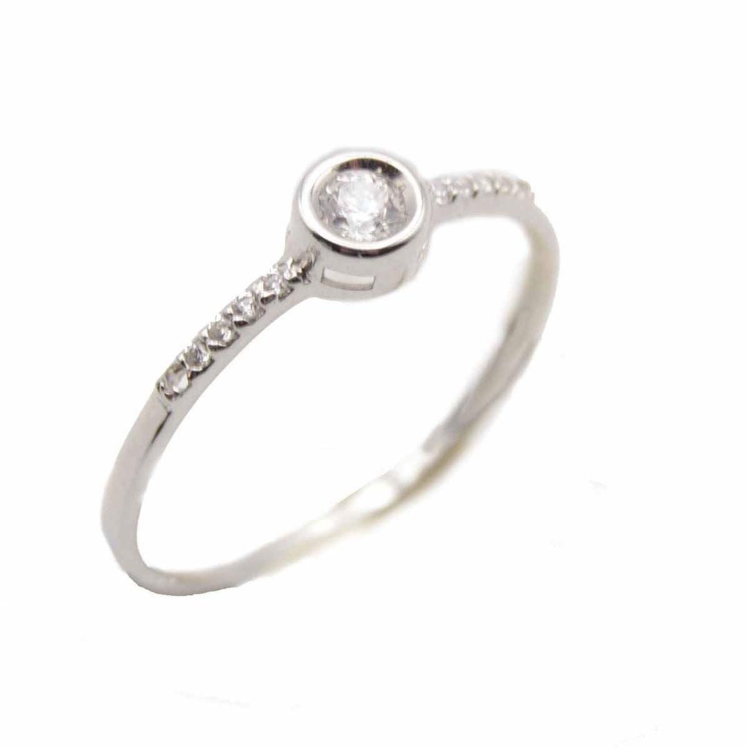 SORTIJA MUJER ORO BLANCO 18K CON CIRCONITA 7286