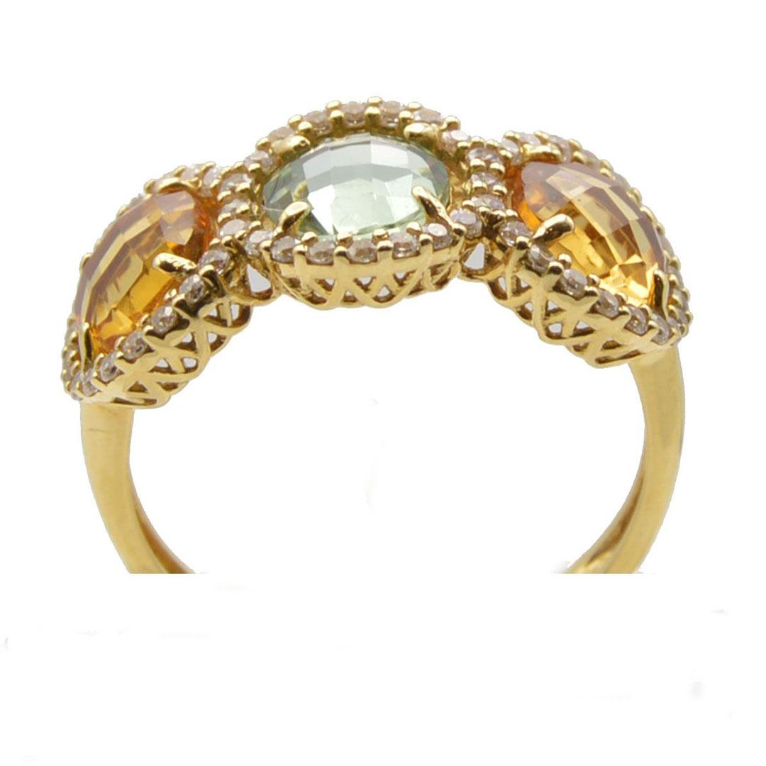 SORTIJA MUJER ORO 18K CON PIEDRAS PRECIOSAS 850125